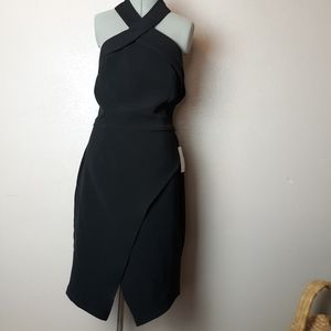 Adelyn Rae Black Midi Dress